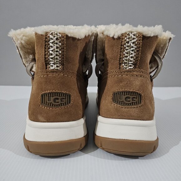 Ugg Lakesider Heritage Lace Boot Sneaker Waterproof Chesnut Brown Suede Size 10 - Picture 6 of 13